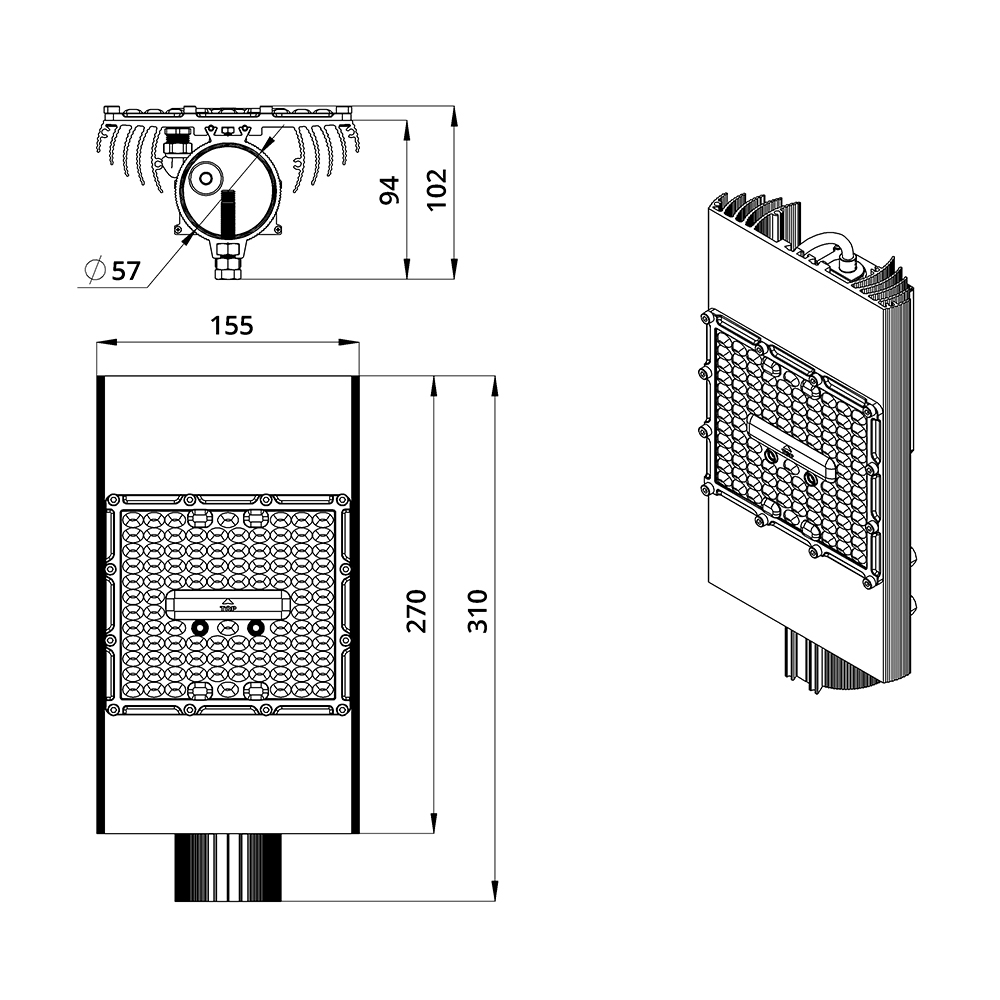 Магистраль v2.0 Мультилинза 80 3000К 155×70°
