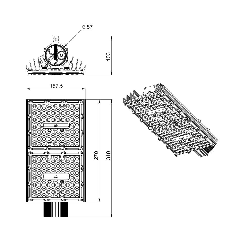 Магистраль v2.0 Мультилинза 80 ЭС 5000К 155×70°