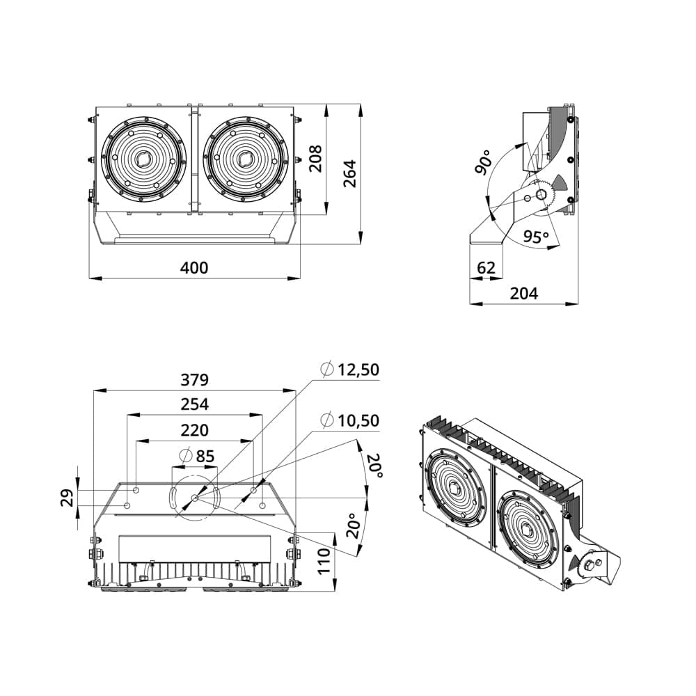 Прожектор 200 D 4000К 120°