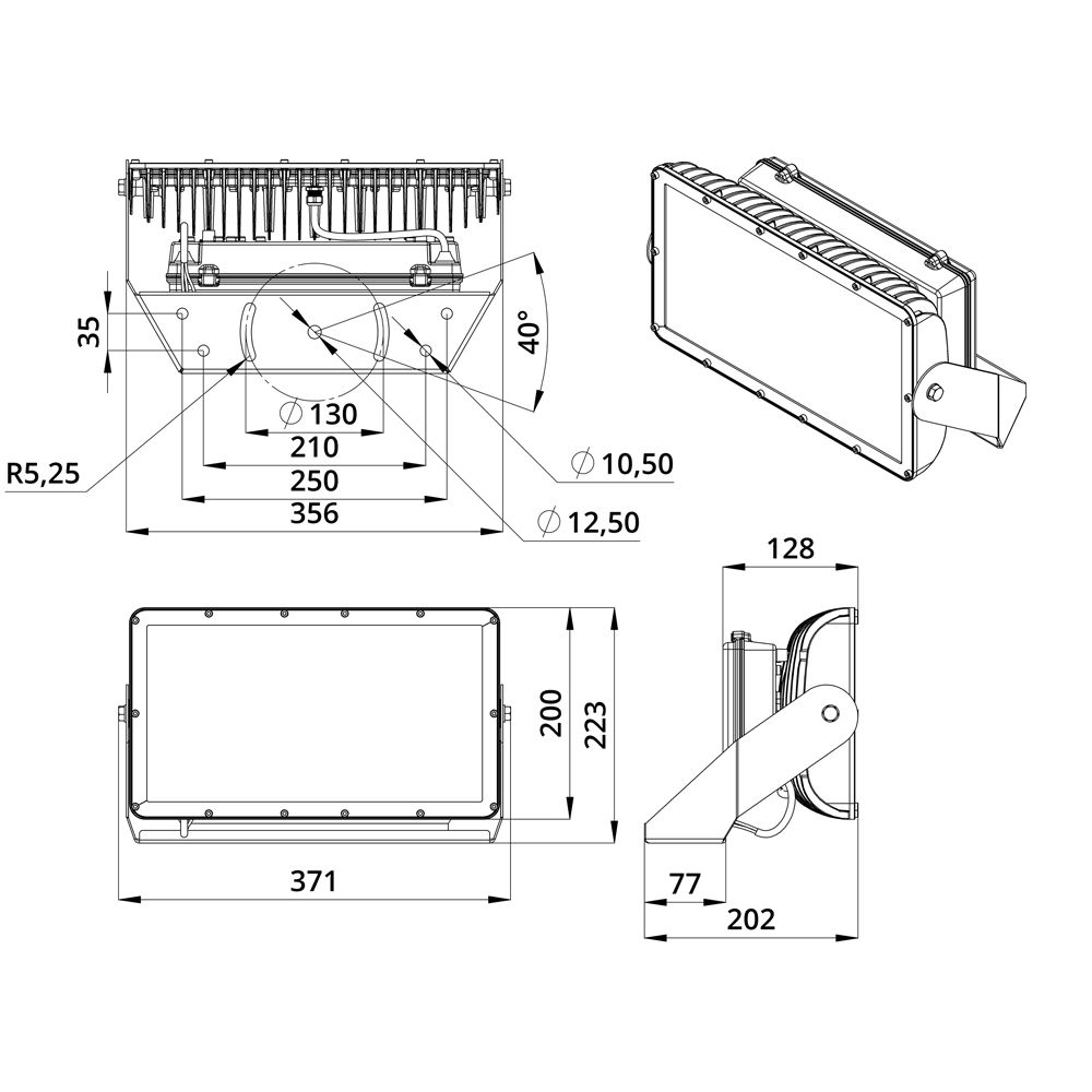 Прожектор 80 X RGBW 4000К 50°